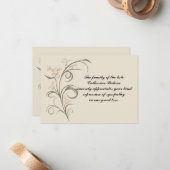 Everduurzame - Bereavement Dank u, Notecard Notitiekaartje (Voorkant / Achterkant in situ)