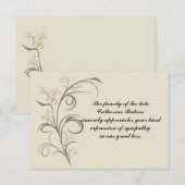 Everduurzame - Bereavement Dank u, Notecard Notitiekaartje (Voorkant / Achterkant)