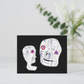 Everduurzame Halloween x Stone Zombie Aliens Briefkaart (Staand voorkant)