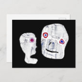 Everduurzame Halloween x Stone Zombie Aliens Briefkaart (Voorkant / Achterkant)