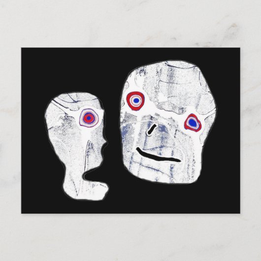 Everduurzame Halloween x Stone Zombie Aliens Briefkaart (Voorkant)