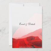 Everduurzame liefde/bergen & rode rozenweddenschap kaart (Achterkant)