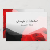 Everduurzame liefde/bergen & rode rozenweddenschap kaart (Voorkant / Achterkant)