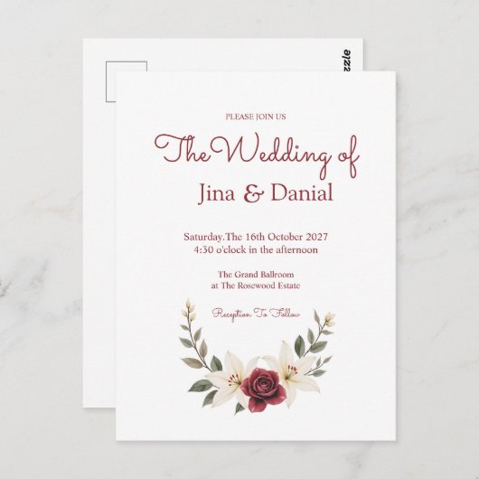 Everduurzame Love Briefkaart (Voorkant / Achterkant)