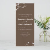 Everduurzame Love Custom Wedding Invitation (bruin Kaart (Staand voorkant)