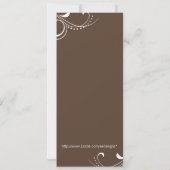 Everduurzame Love Custom Wedding Invitation (bruin Kaart (Achterkant)