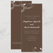 Everduurzame Love Custom Wedding Invitation (bruin Kaart (Voorkant / Achterkant)