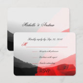 Everduurzame Love/Mountain Range Red Rose RSVP (Voorkant / Achterkant)