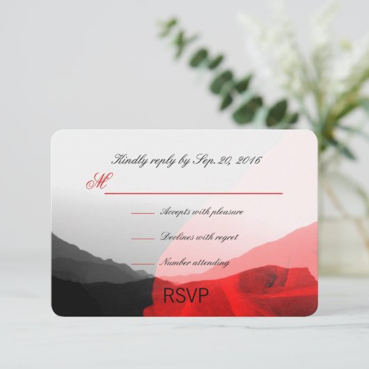Everduurzame Love/Mountain Range Red Rose RSVP (Staand voorkant)