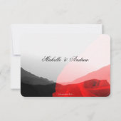 Everduurzame Love/Mountain Range Red Rose RSVP Kaartje (Achterkant)