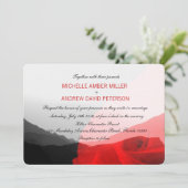 Everduurzame Love/Mountain Range Red Rose Wedding Kaart (Staand voorkant)