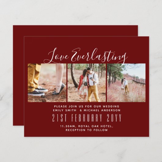 Everduurzame Love PHOTO COLLAGE Wedding Event Inve (Voorkant / Achterkant)