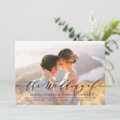 Everduurzame Love Photo Wedding Invitation EVL Bedankkaart (Staand voorkant)