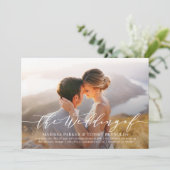 Everduurzame Love Photo Wedding Invitation EVL Kaart (Staand voorkant)