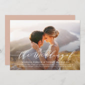 Everduurzame Love Photo Wedding Invitation EVL Kaart (Voorkant / Achterkant)