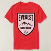 Everest Base Camp Shield Black and White T-shirt (Design voorkant)