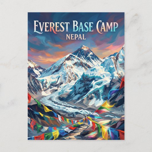 Everest Basiskamp Nepal Briefkaart (Voorkant)