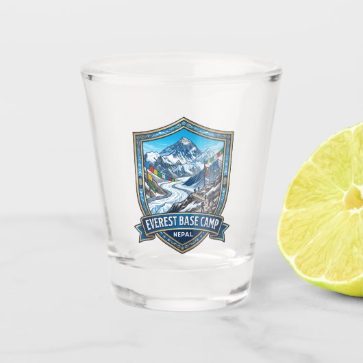 Everest Basiskamp Nepal Shot Glas (Voorkant)