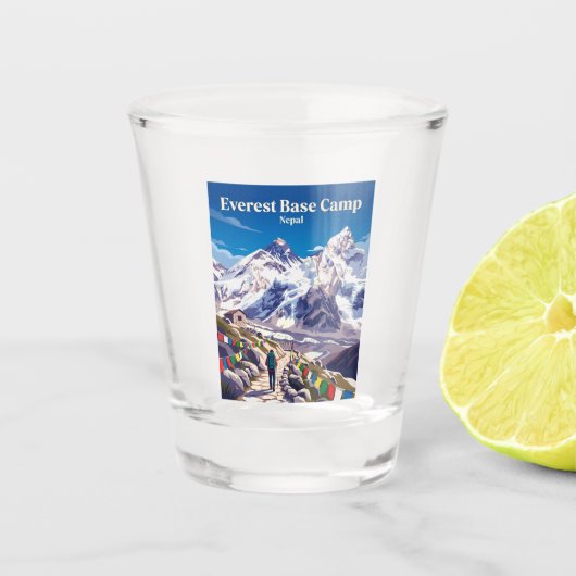 Everest Basiskamp Trek Nepal Shot Glas (Voorkant)