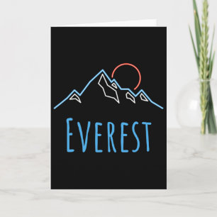 Everest - Bergbeklimmers Retro Wandelen Nieuwighei Kaart