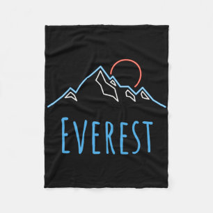 Everest - Bergbeklimmers Retro Wandeltocht Nieuwig Fleece Deken