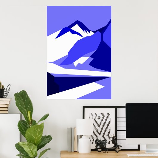 Everest - blauw poster (Thuiskantoor)
