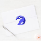 Everest - blauw ronde sticker (Envelop)