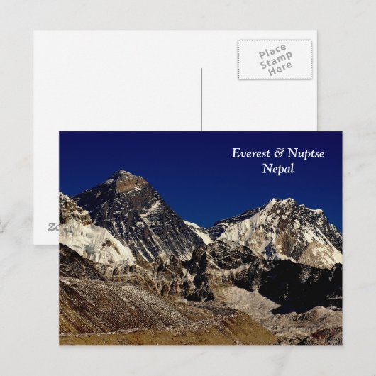 Everest en Nuptse Briefkaart (Voorkant / Achterkant)
