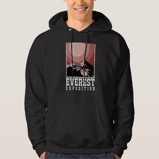 Everest Expeditions Mountain Exploration Adventure Hoodie (Voorkant)