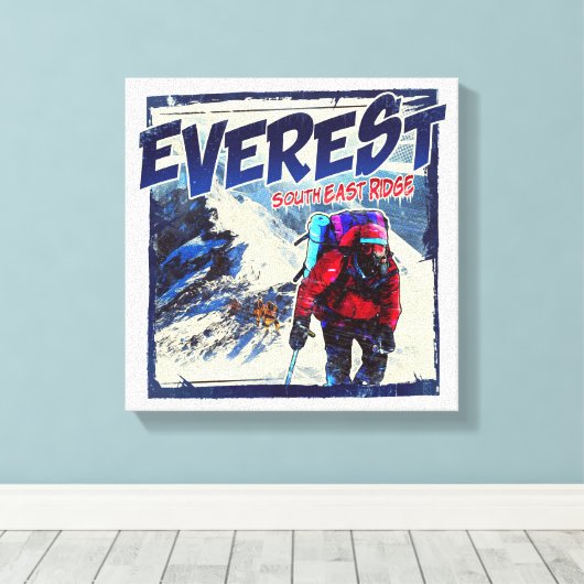 Everest South East Ridge Canvas Afdruk (Insitu (Houten vloer))