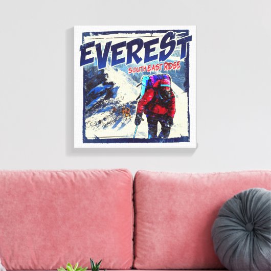 Everest South East Ridge Canvas Afdruk (Insitu (Woonkamer))
