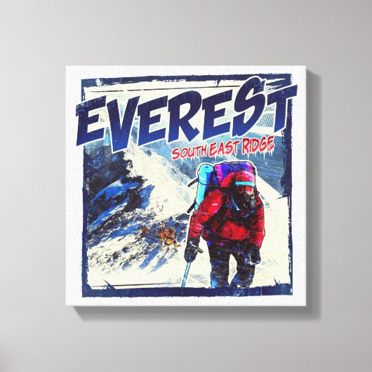 Everest South East Ridge Canvas Afdruk (Voorkant)