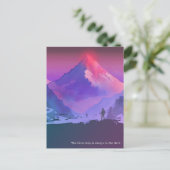 Everest Sunrise Minimalist Inspiration Postcard Feestdagenkaart (Staand voorkant)