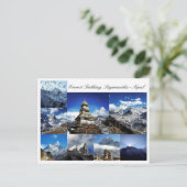 Everest Trekking, Sagarmatha Park, Himalaya Nepal Briefkaart (Staand voorkant)