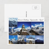 Everest Trekking, Sagarmatha Park, Himalaya Nepal Briefkaart (Voorkant / Achterkant)