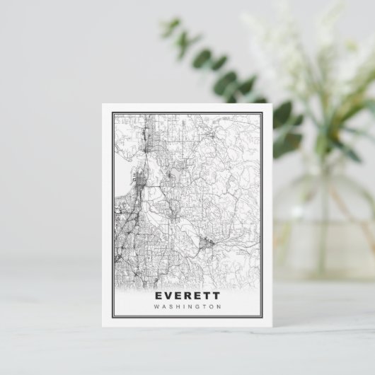 Everett Map Briefkaart (Staand voorkant)