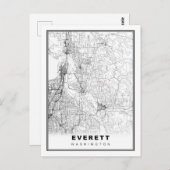 Everett Map Briefkaart (Voorkant / Achterkant)