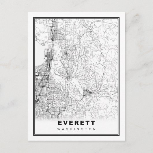 Everett Map Briefkaart (Voorkant)