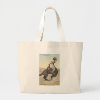 Everett McGucin over Blue Dog Cheyenne Frontier Da Grote Tote Bag