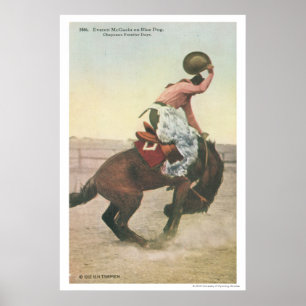 Everett McGucin over Blue Dog Cheyenne Frontier Da Poster