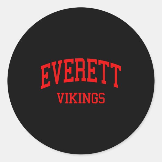 Everett middelbare school hs lansing mi retro ronde sticker (Voorkant)