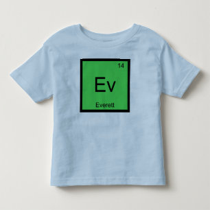 Everett Name Chemistry Element Periodic Table Kinder Shirts