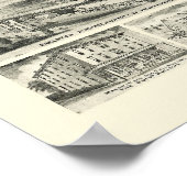 Everett, PA Panorama Kaart - 1905 Poster (Hoek)