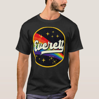 Everett regenboog in ruimte stijl t-shirt