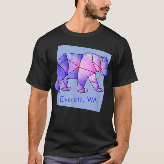 Everett WA Galaxy Bear Abstract Geometrical Animal T-shirt