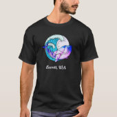 Everett Wa Japanse verf Geometric Orca Killer Wh T-shirt (Voorkant)