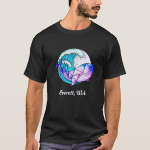Everett Wa Japanse verf Geometric Orca Killer Wh T-shirt