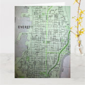 Everett, WA  kaart (Gele Bloem)