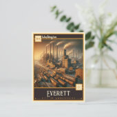 Everett, Washington| Antiek Briefkaart (Staand voorkant)