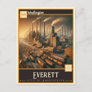 Everett, Washington  Antiek Briefkaart